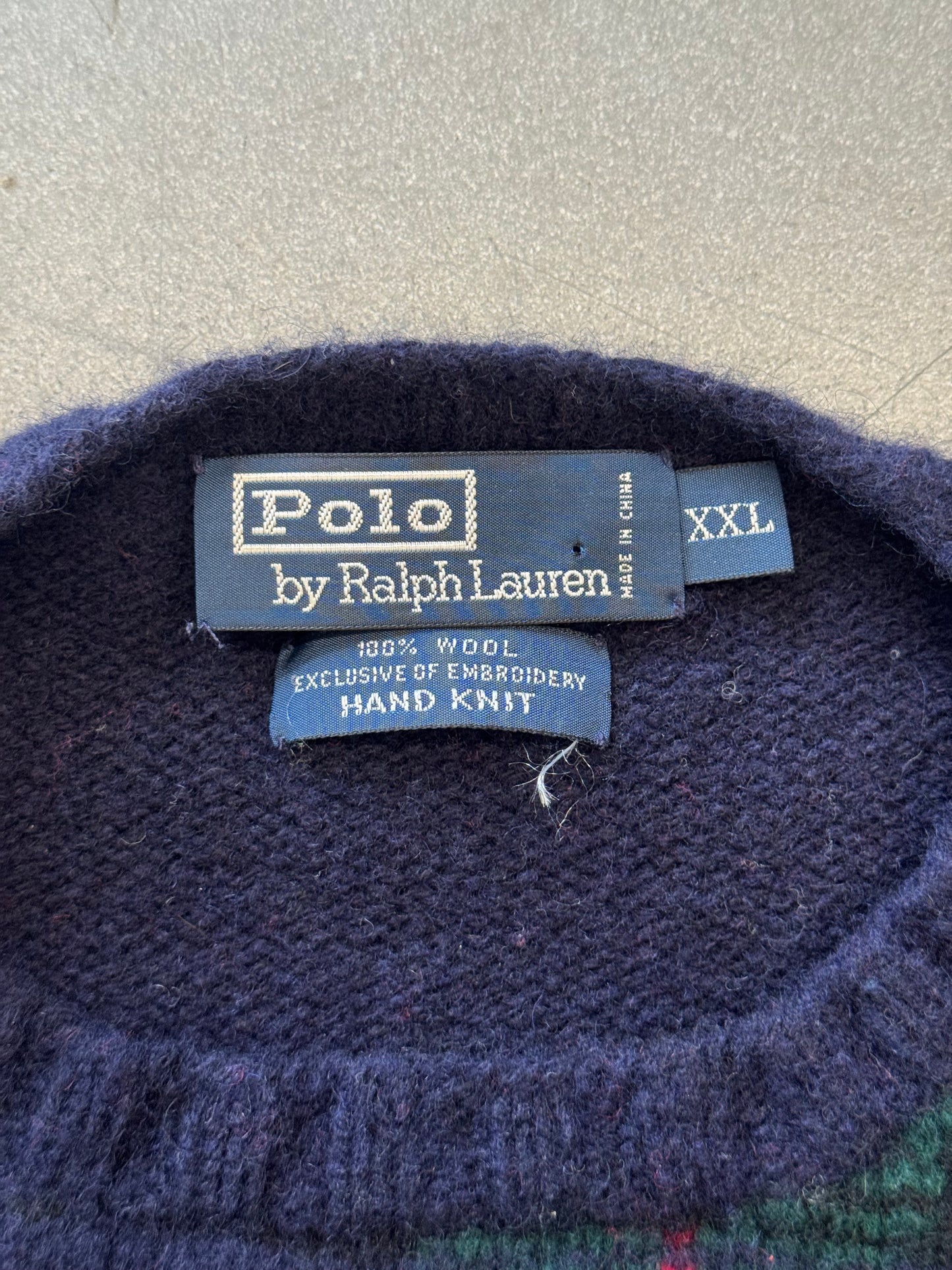 POLO RALPH LAUREN 9/11 MEMORIAL TRIBUTE 100% WOOL KNIT SWEATER