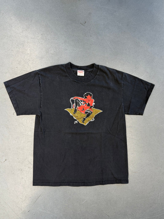 1998 RED DEVIL GIRL COOP POOSTER POP TEE (POSTERPOP PRODUCTIONS TAG)