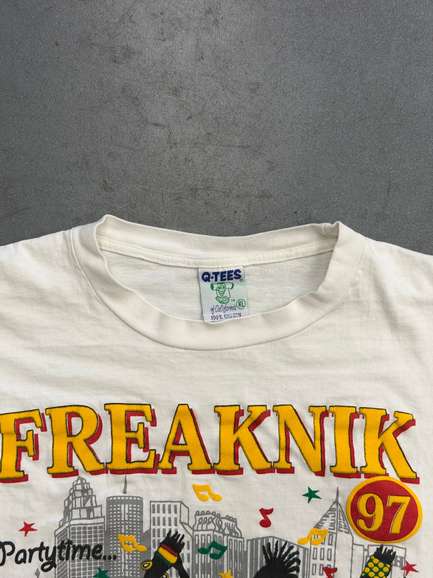 1997 FREAKNIK ATLANTA PARTYTIME... TEE (Q-TEES TAG)