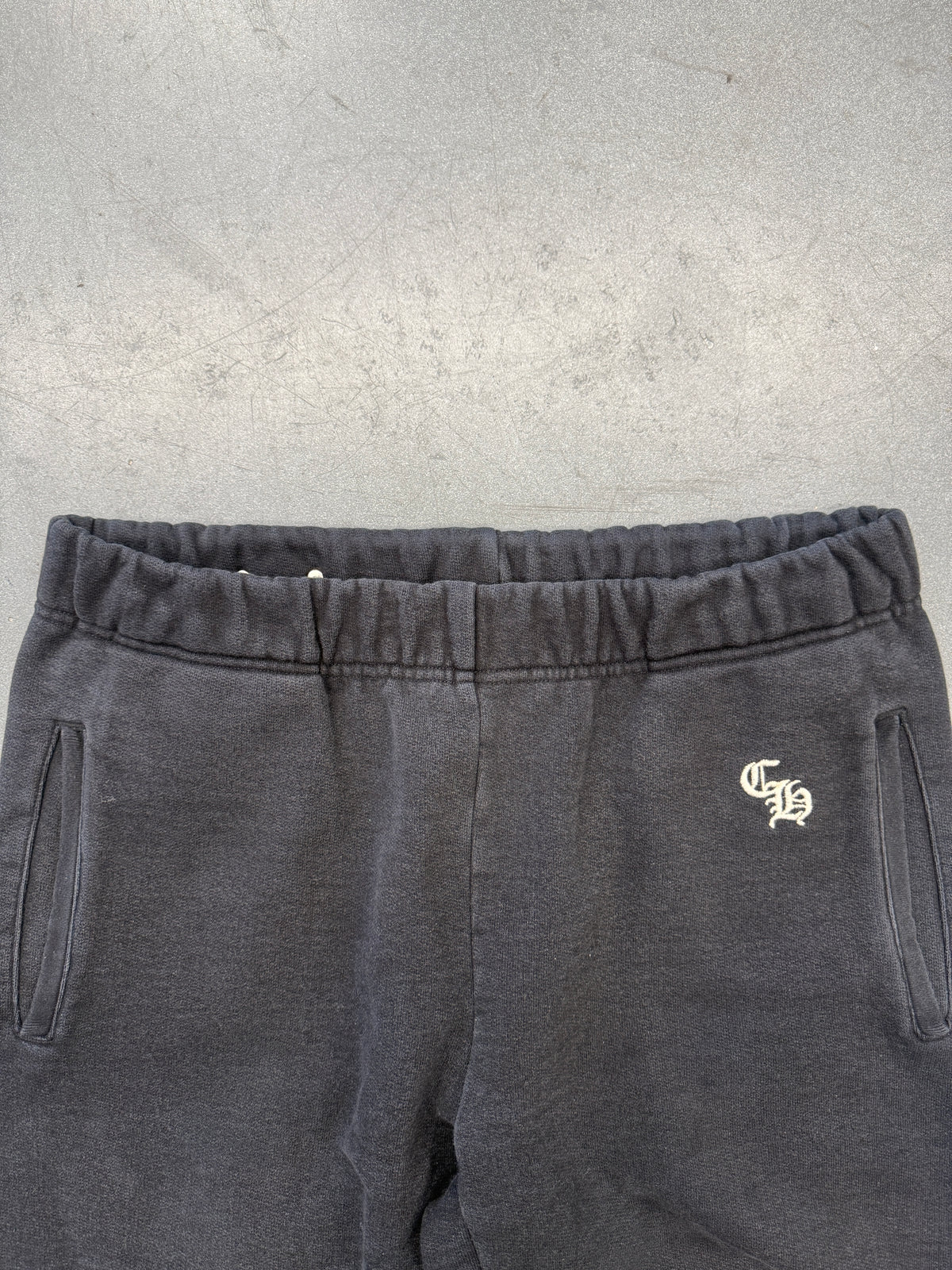 CHROME HEARTS SLOW RIDE EMBROIDERED SWEATPANTS - BLACK/WHITE