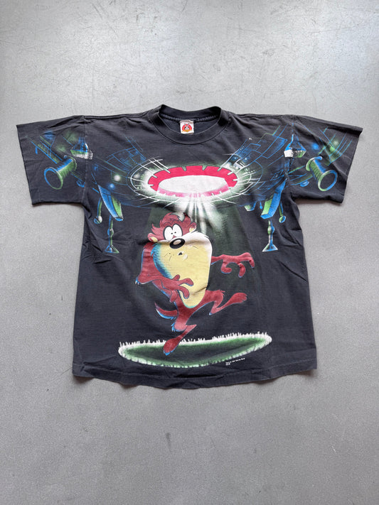 1997 TAZ ALIEN ABDUCTION AOP TEE (LOONEY TUNES TAG)
