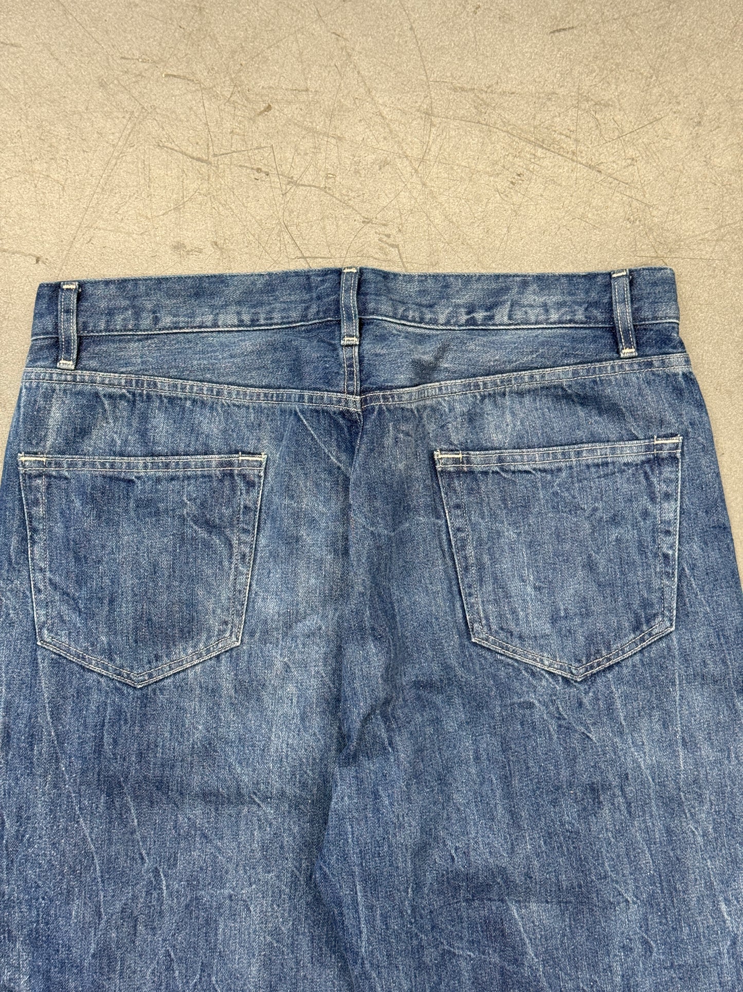 AURALEE SELVEDGE FADED LIGHT DENIM PANTS - 5