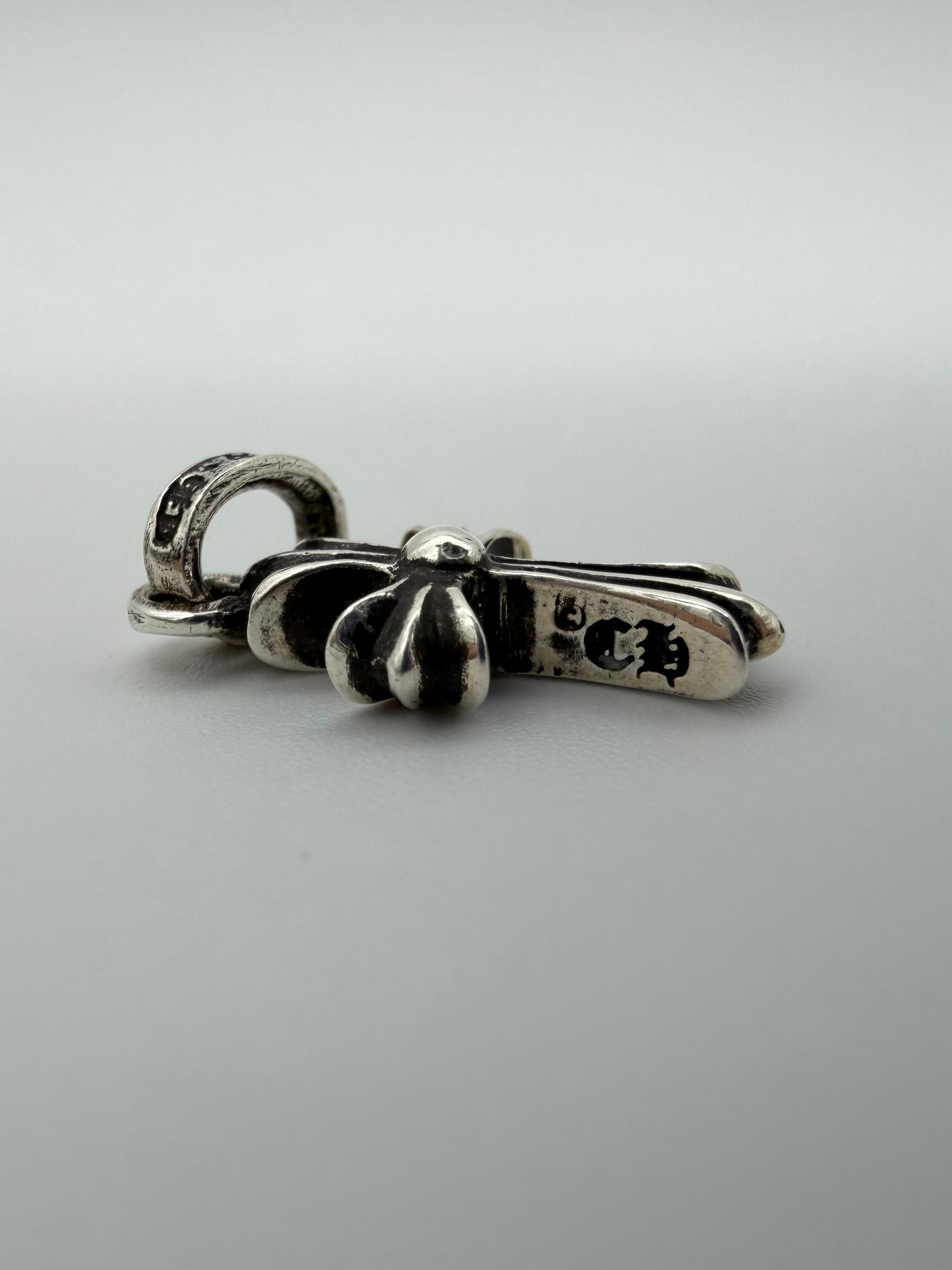 CHROME HEARTS DIAMOND PAVE BABY FAT SILVER PENDANT