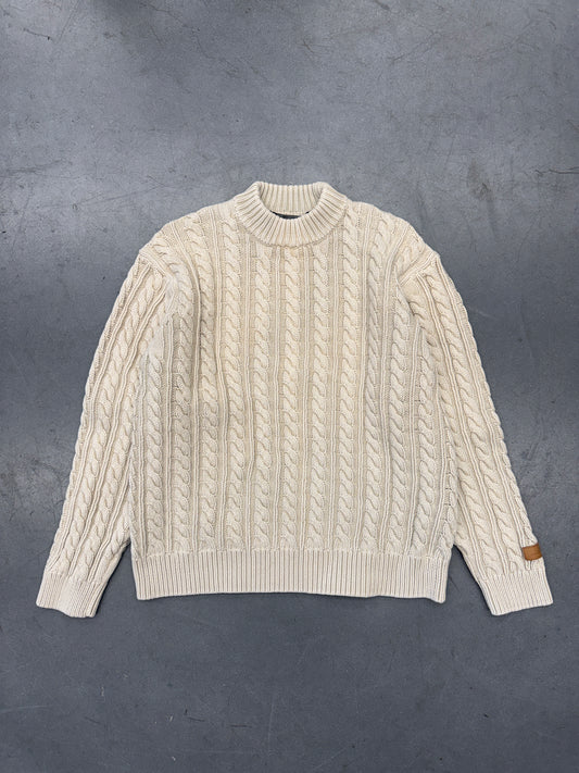 KITH TILDEN CREWNECK CABLE KNITTED SWEATER - FIELD