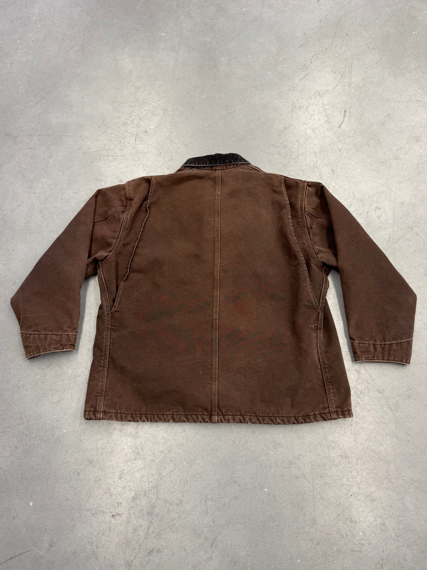 VINTAGE CARHARTT BLANKET LINED CANVAS CHORE WORK JACKET (C02 DKB)