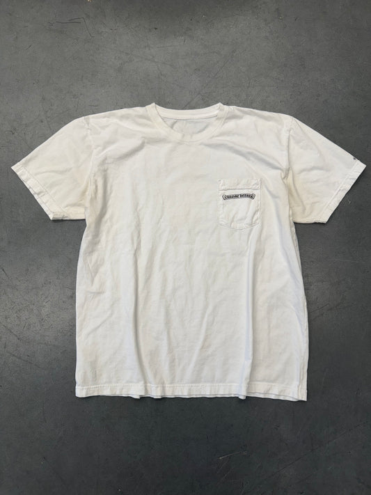CHROME HEARTS SCROLL POCKET TEE - WHITE