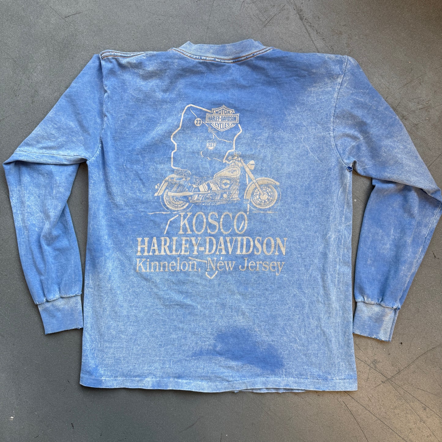 1996 HARLEY-DAVIDSON KOSCO NEW JERSEY LIGHT BLUE LONG SLEEVE