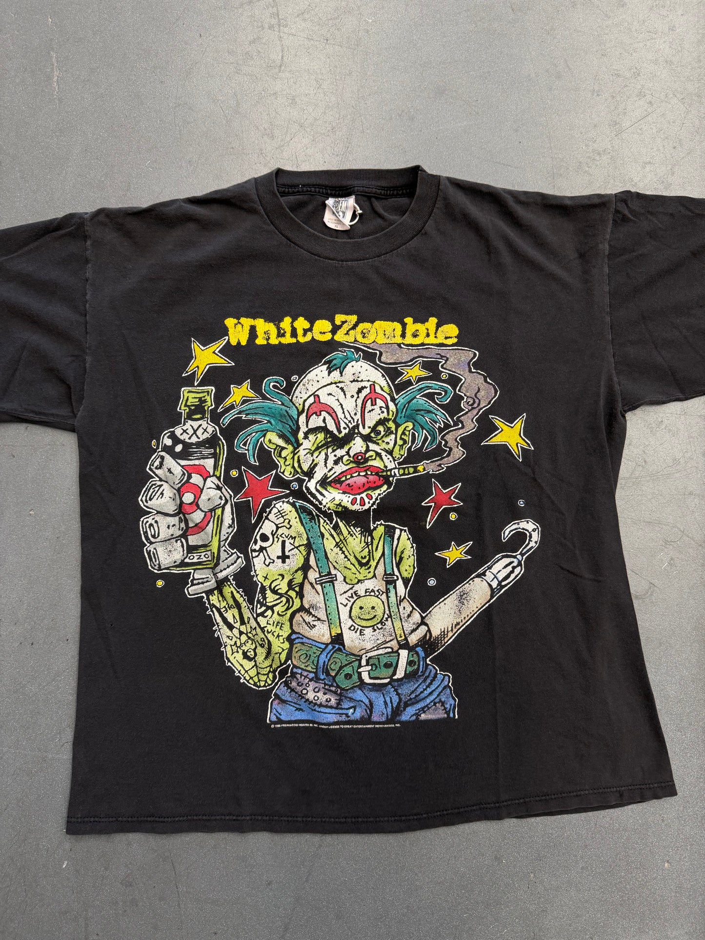 1995 WHITE ZOMBIE FREAKS AND HUMAN ODDITIES TEE (GEM TAG)