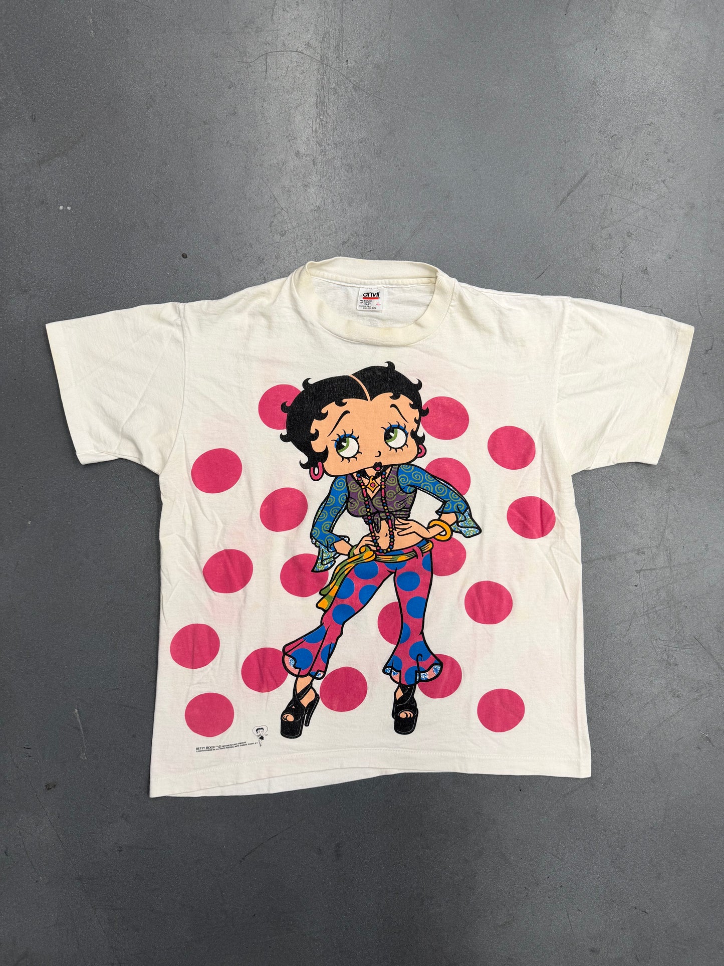 1993 BETTY BOOP HIPPIE DISCO TEE (ANVIL TAG)