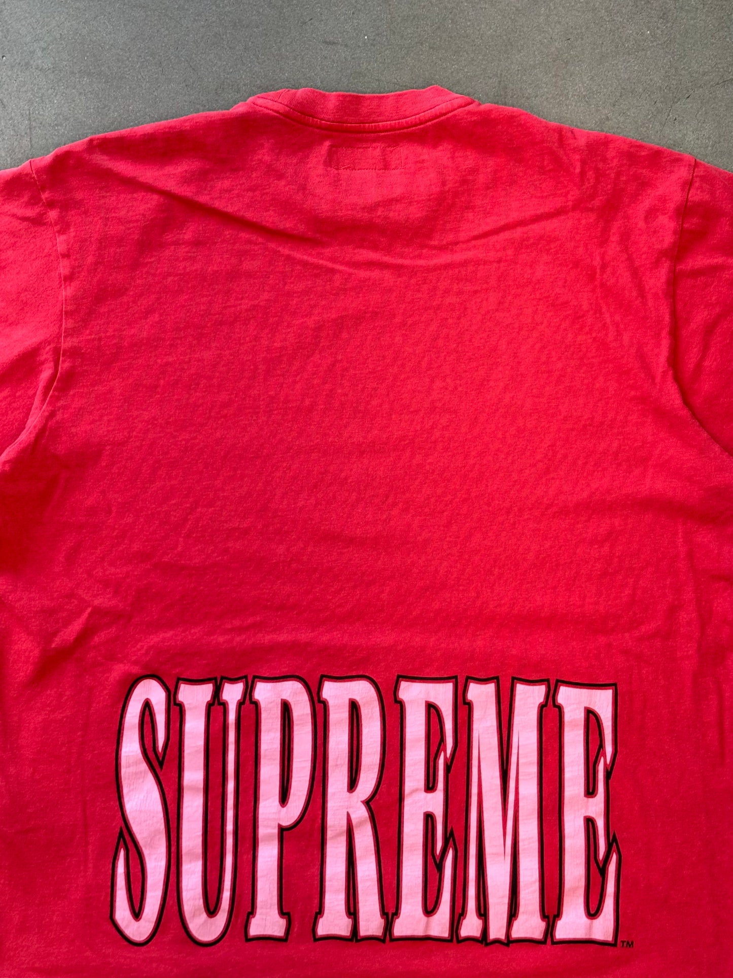 FW25 SUPREME CRACKED STRETCH SS TOP - RED