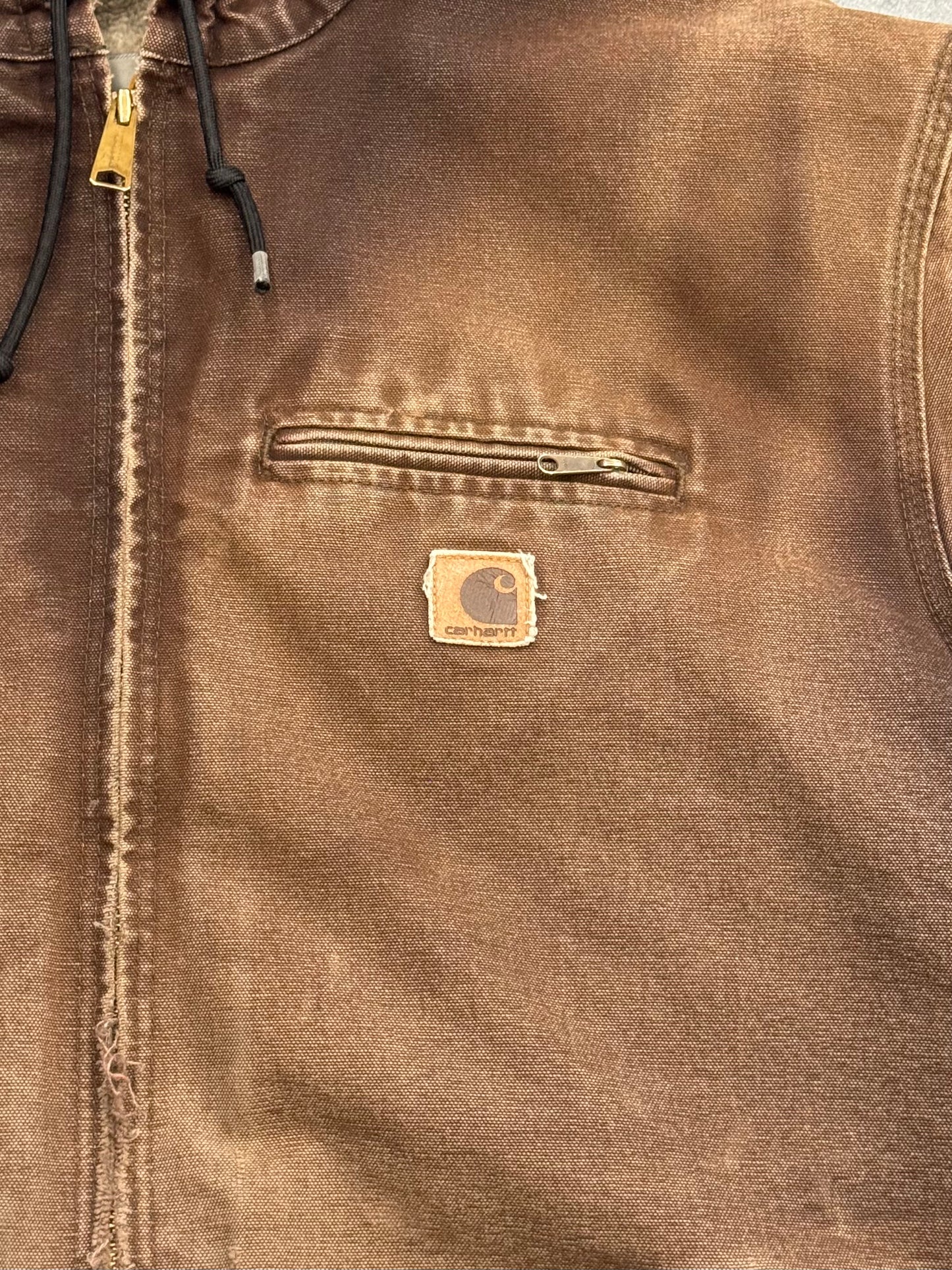 00S CARHARTT SHERPA-LINED ZIP-UP WORK JACKET (J141DKB)