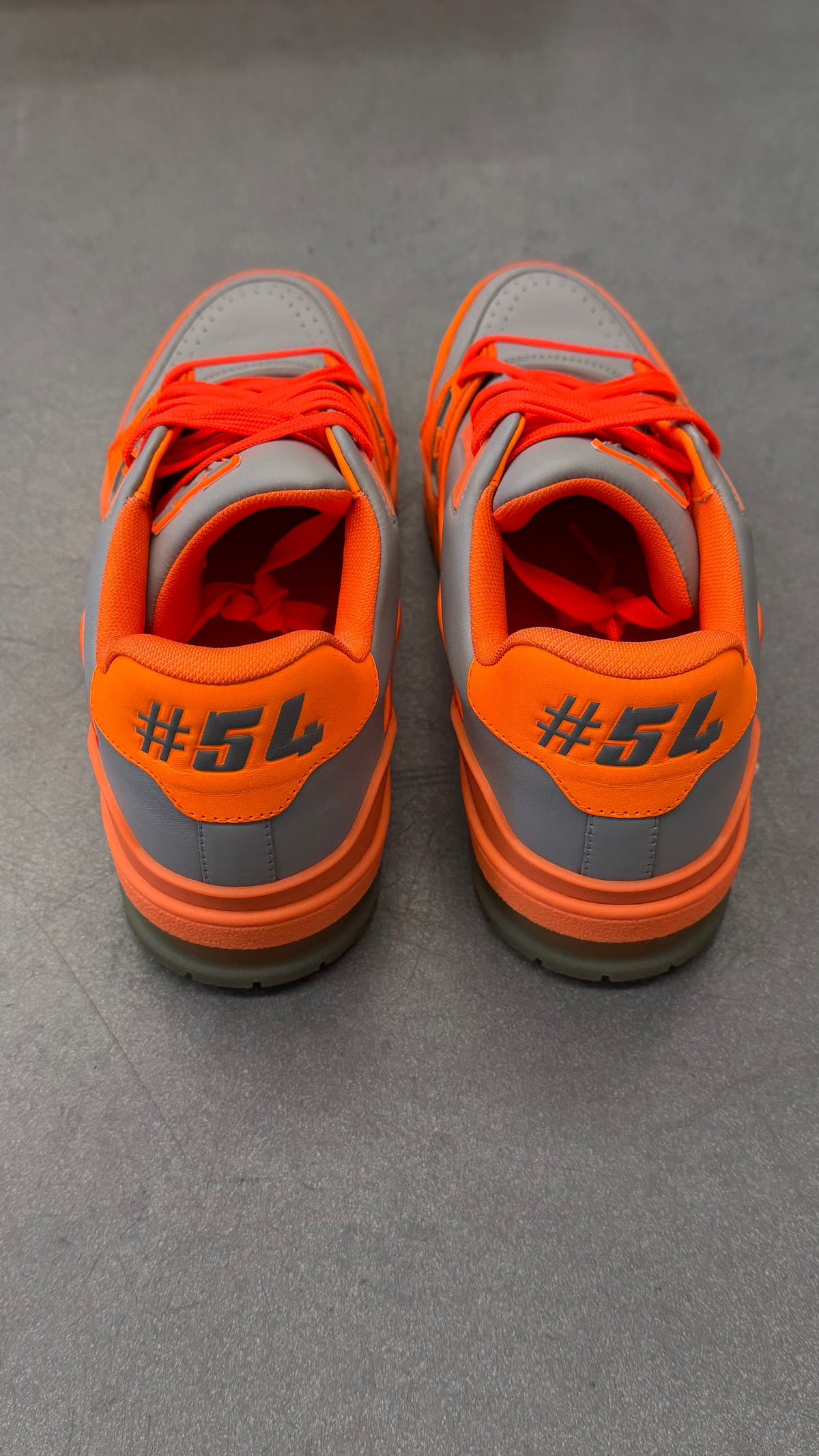 LOUIS VUITTON TRAINER SNEAKER - BRIGHT ORANGE/GREY