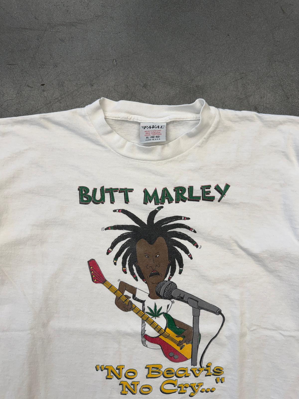 90S BOOTLEG BUTT MARLEY "NO BEAVIS NO CRY..." TEE (PAVAL TAG)