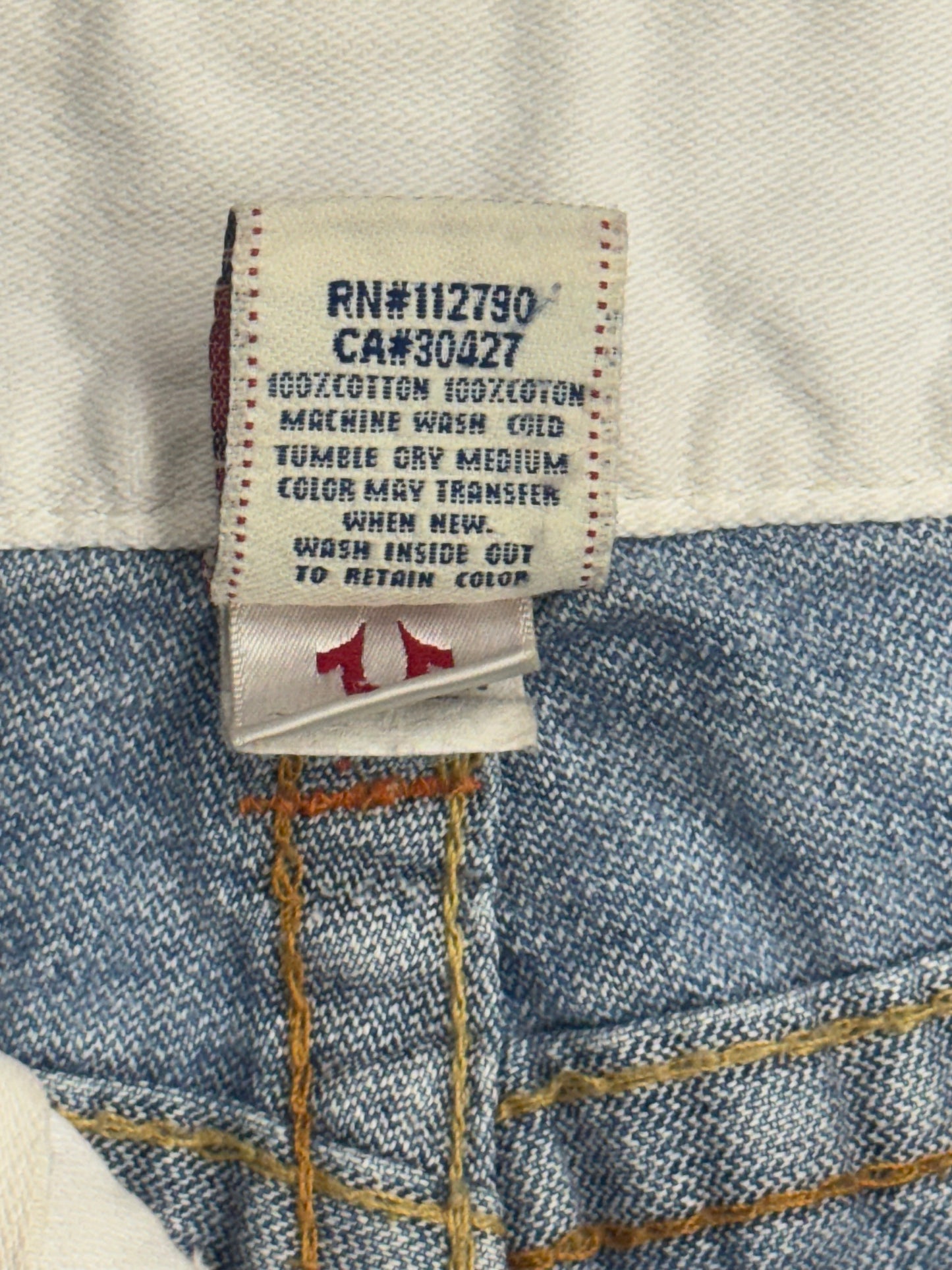 Y2K TRUE RELIGION PATCHWORK FLARED JEANS