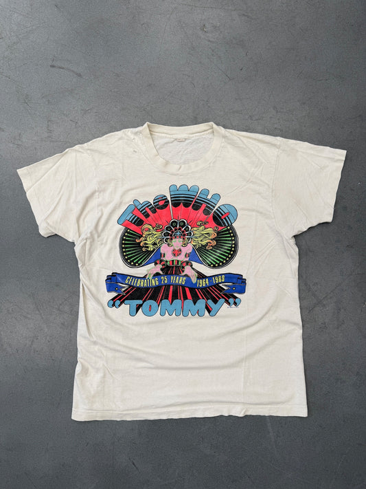 1989 THE WHO TOMMY CELEBRATING 25 YEARS TEE (FADED SCREEN STARS TAG)
