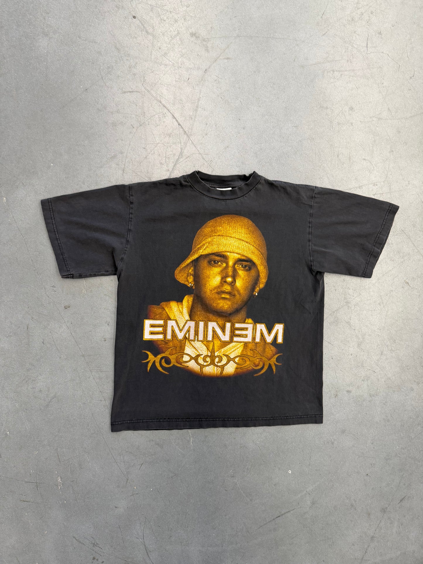 Y2K EMINEM BIG YELLOW FACE TEE (LIBERTEE TAG)