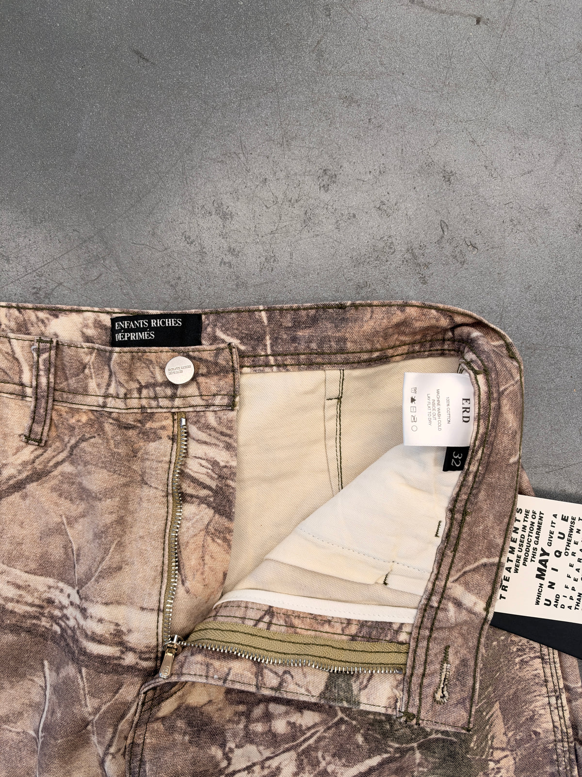 FW23 ENFANTS RICHES DEPRIMES REALTREE CAMO CARPENTER PANTS