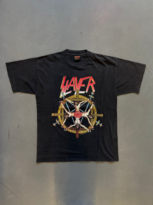 1994 SLAYER CHRIST WHEEL WORLD TOUR TEE (BROCKUM TAG)