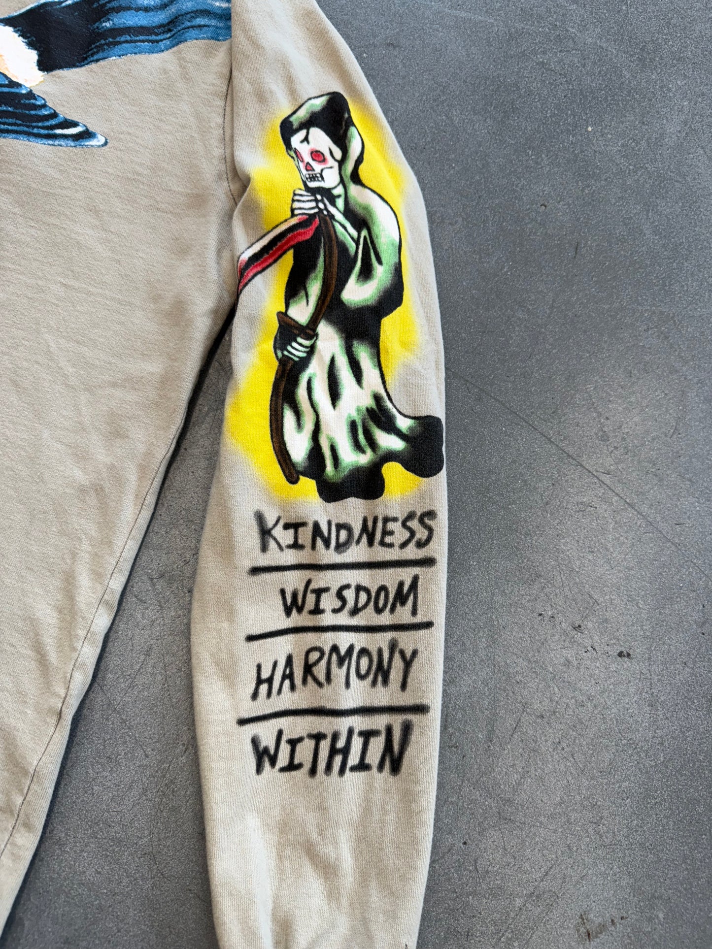 FW18 YEEZY WES LANG BIRD L/S TEE - VAPOR (S)