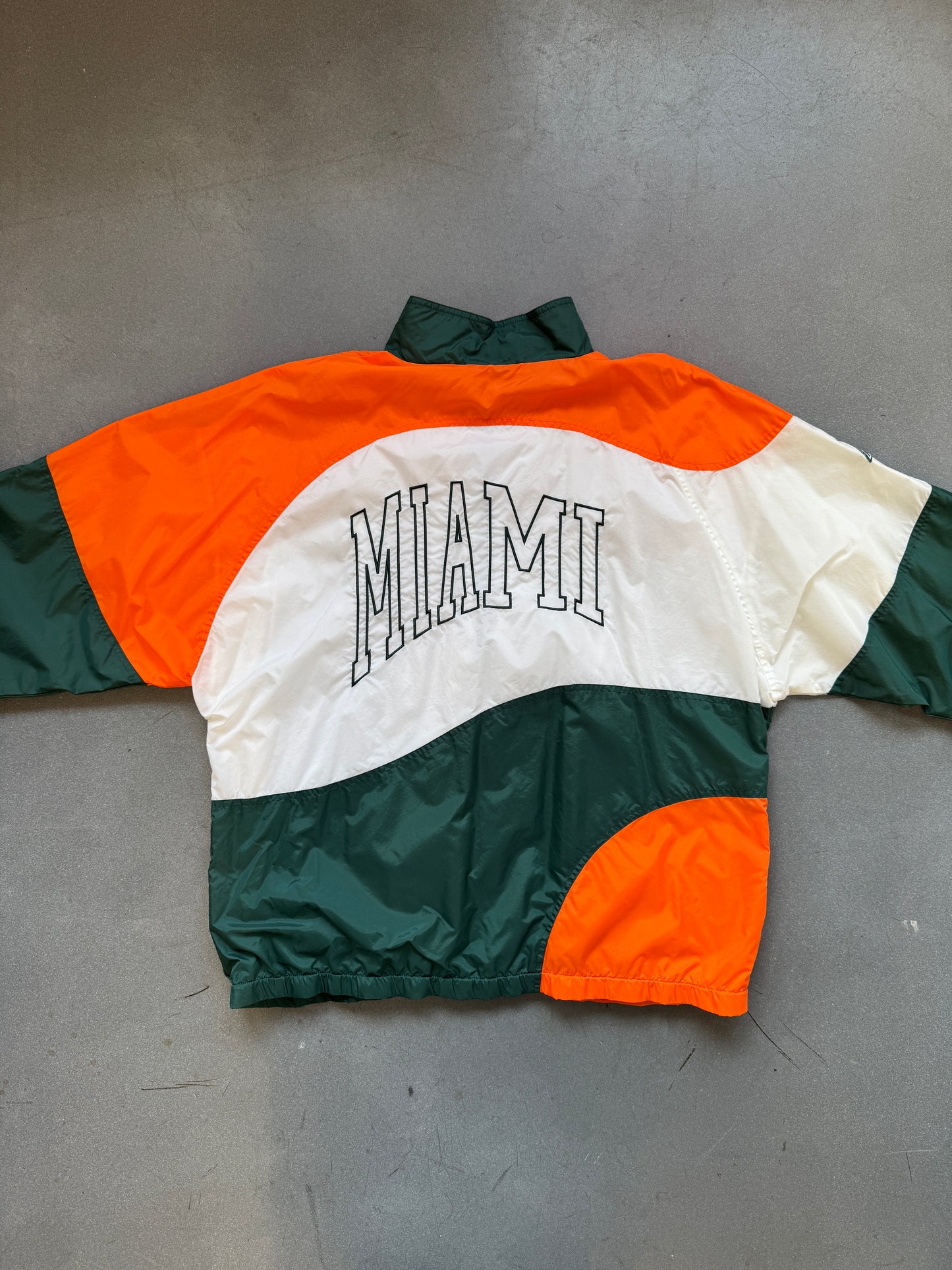 90'S APEX ONE UNIVERSITY OF MIAMI WINDBREAKER (APEX ONE TAG)