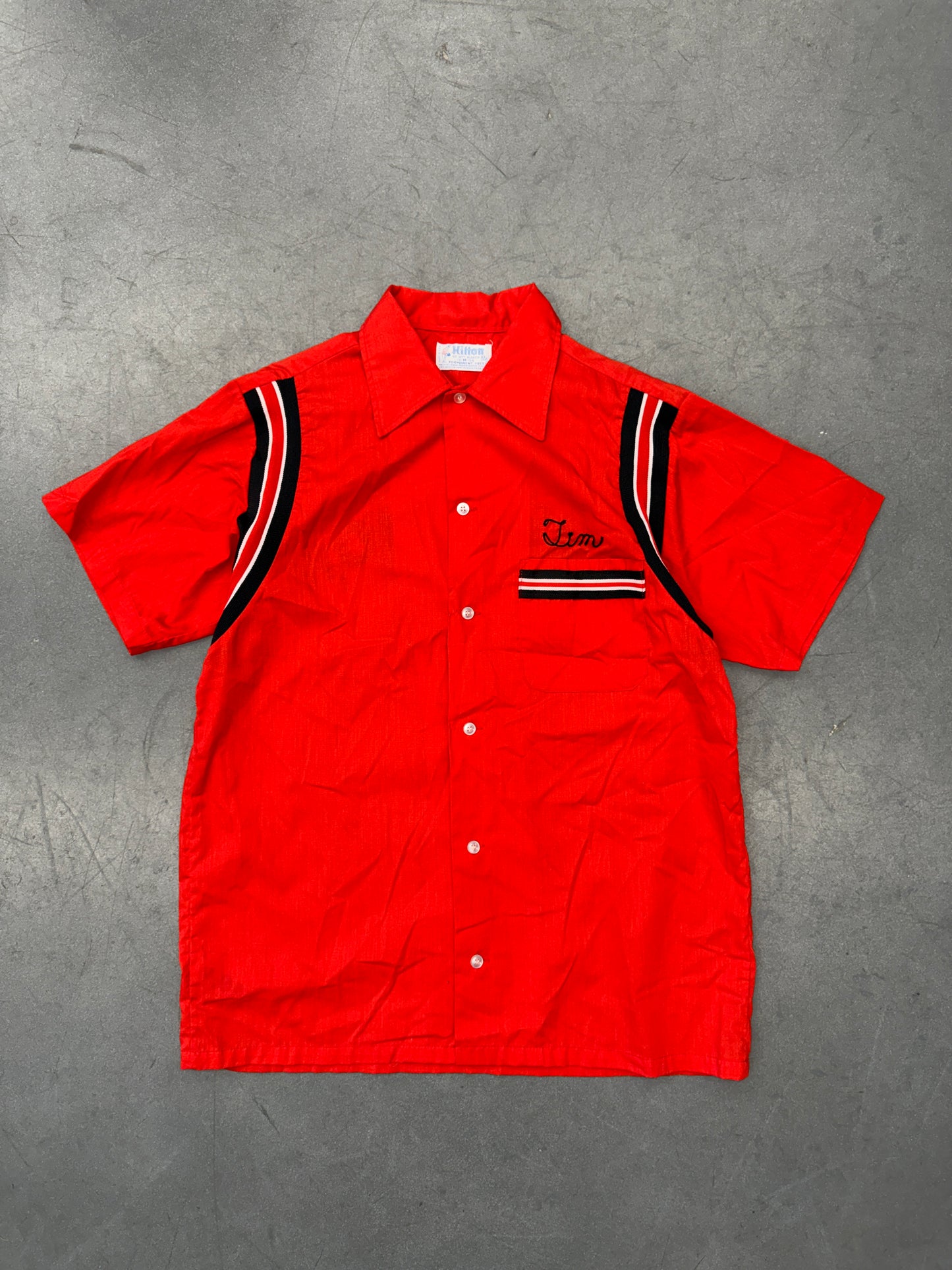60'S TIM CHAMPION CHAINSTITCH BOWLING BUTTON UP SHIRT (HILTON TAG)