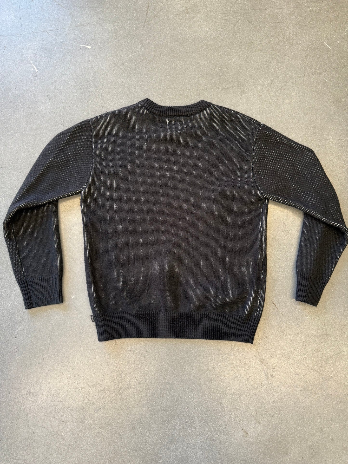 SS19 SUPREME NIKE SWOOSH SWEATER BLACK/WHITE