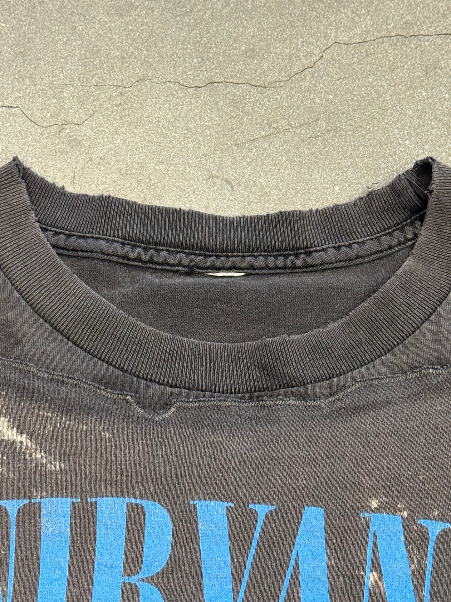 1992 NIRVANA SLIVER REPAIRED NECK TEE (PULLED TAG)