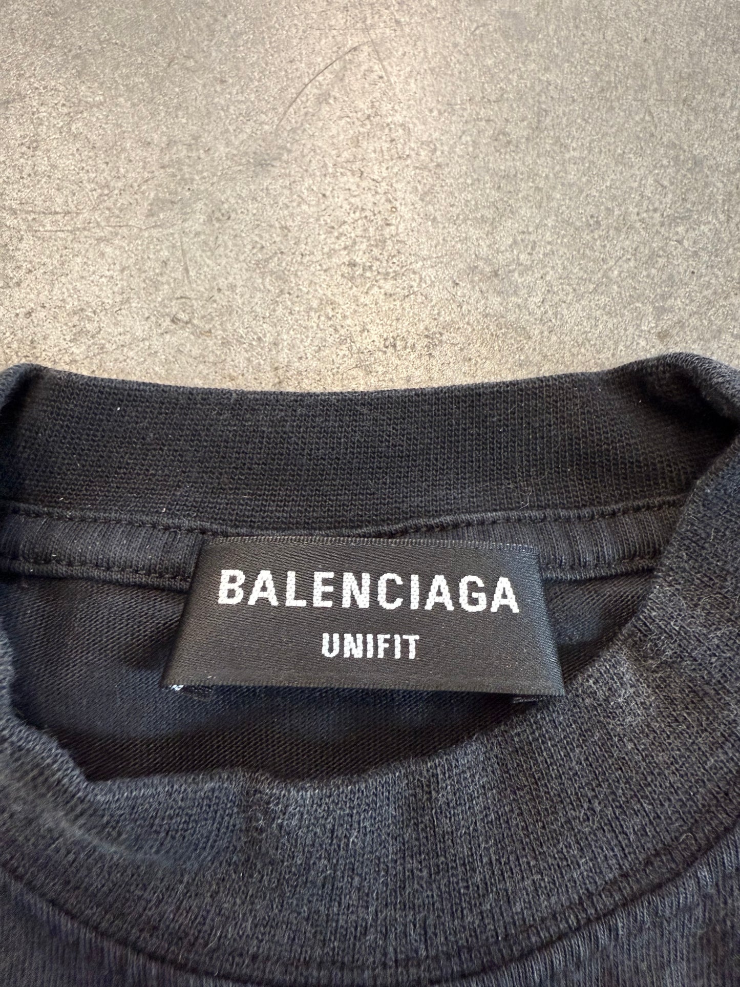 BALENCIAGA STRIKE 1917 OVERSIZED PRINT TEE - BLACK (NWT)