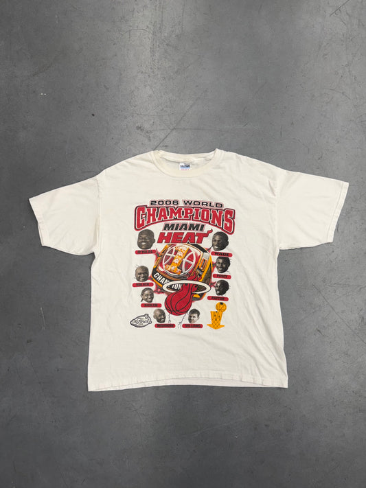 2006 MIAMI HEAT WORLD CHAMPIONS CHAMPIONSHIP RING TEE (GILDAN TAG)