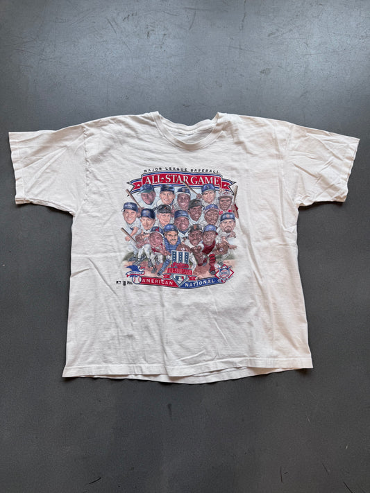 1997 MLB ALL STAR GAME CARICATURE PRO PLAYER TEE (PULLED TAG)