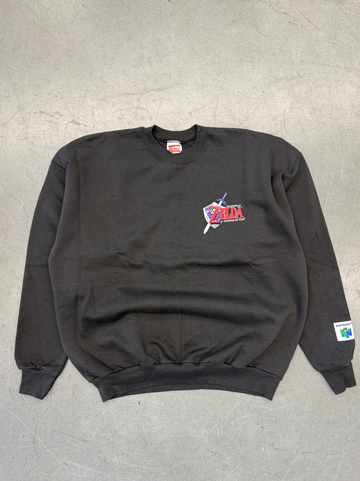 1998 NINTENDO 64 THE LEGEND OF ZELDA OCARINA OF TIME VIDEO GAME CREWNECK SWEATER