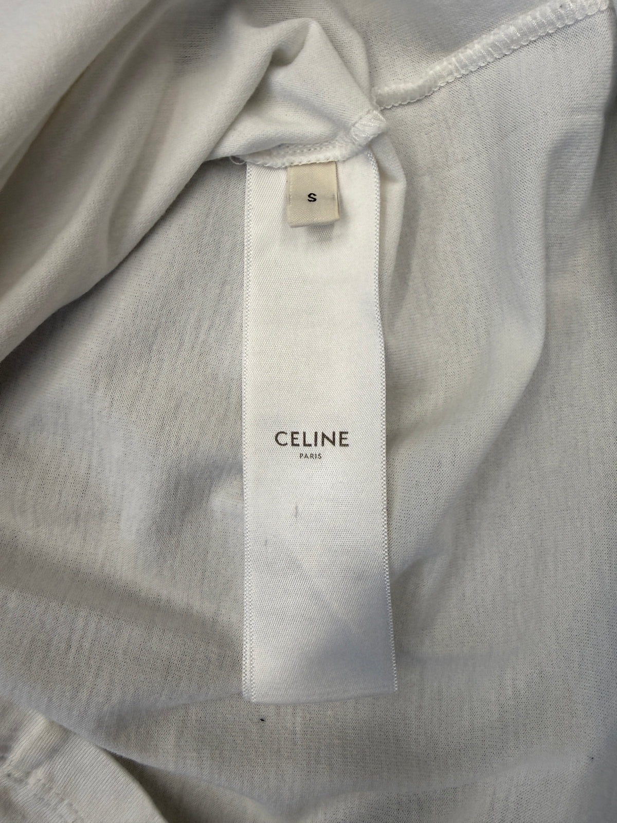 CELINE LOOSE T-SHIRT IN COTTON JERSEY - WHITE