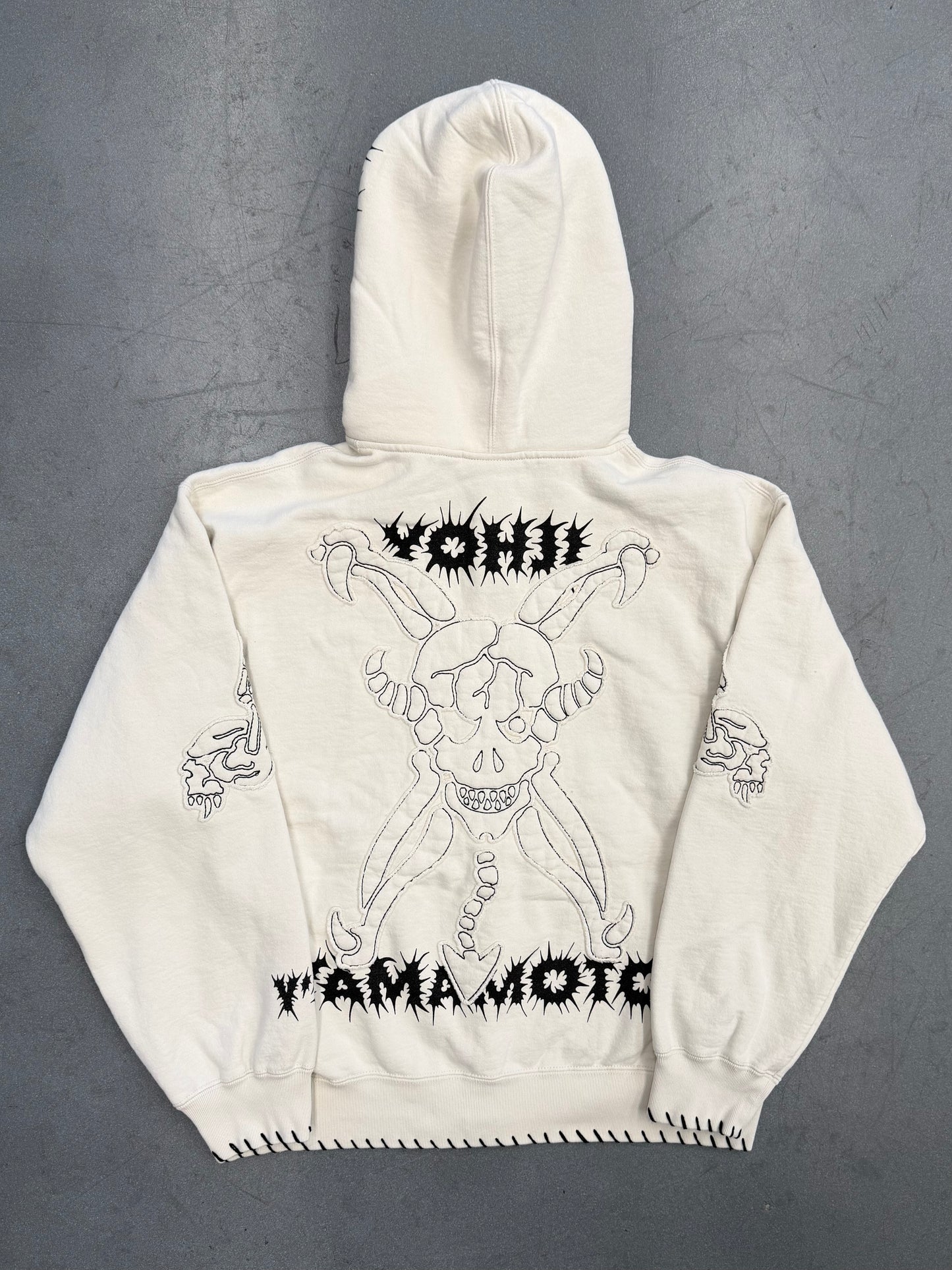 FW25 SUPREME X Y'S BY YOHJI YAMAMOTO ZIP UP HOODED SWEATSHIRT - WHITE (M)