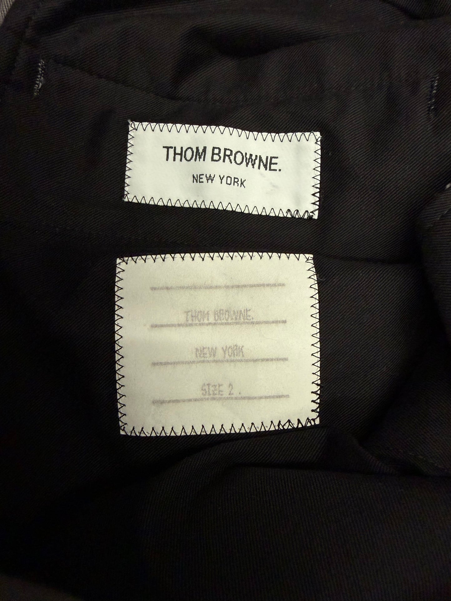 THOM BROWNE NEW YORK TAPERED PANTS SIZE 2 - GREY