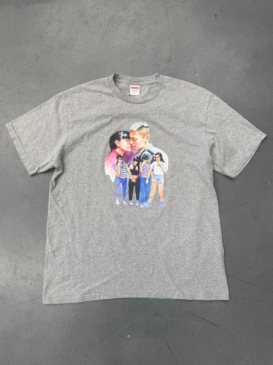FW17 SUPREME KISS TEE - HEATHER GREY