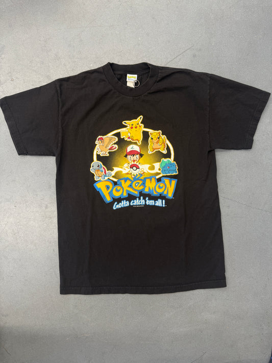 1999 POKEMON "GOTTA CATCH 'EM ALL!" ASH POKEBALL TEE (POKEMON TAG)
