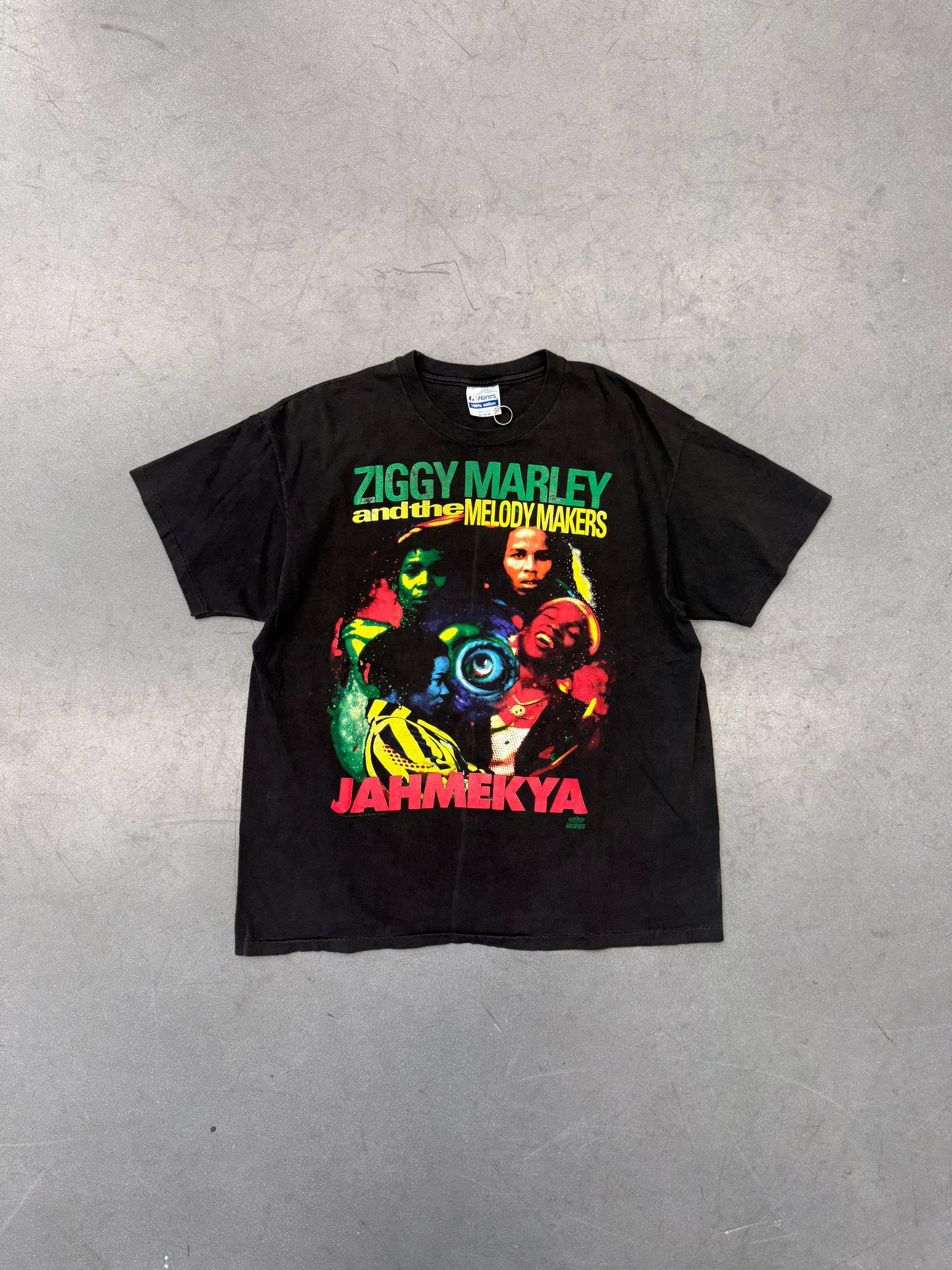 1991 ZIGGY MARLEY AND THE MELODY MAKERS JAHMEKYA TEE (HANES TAG)