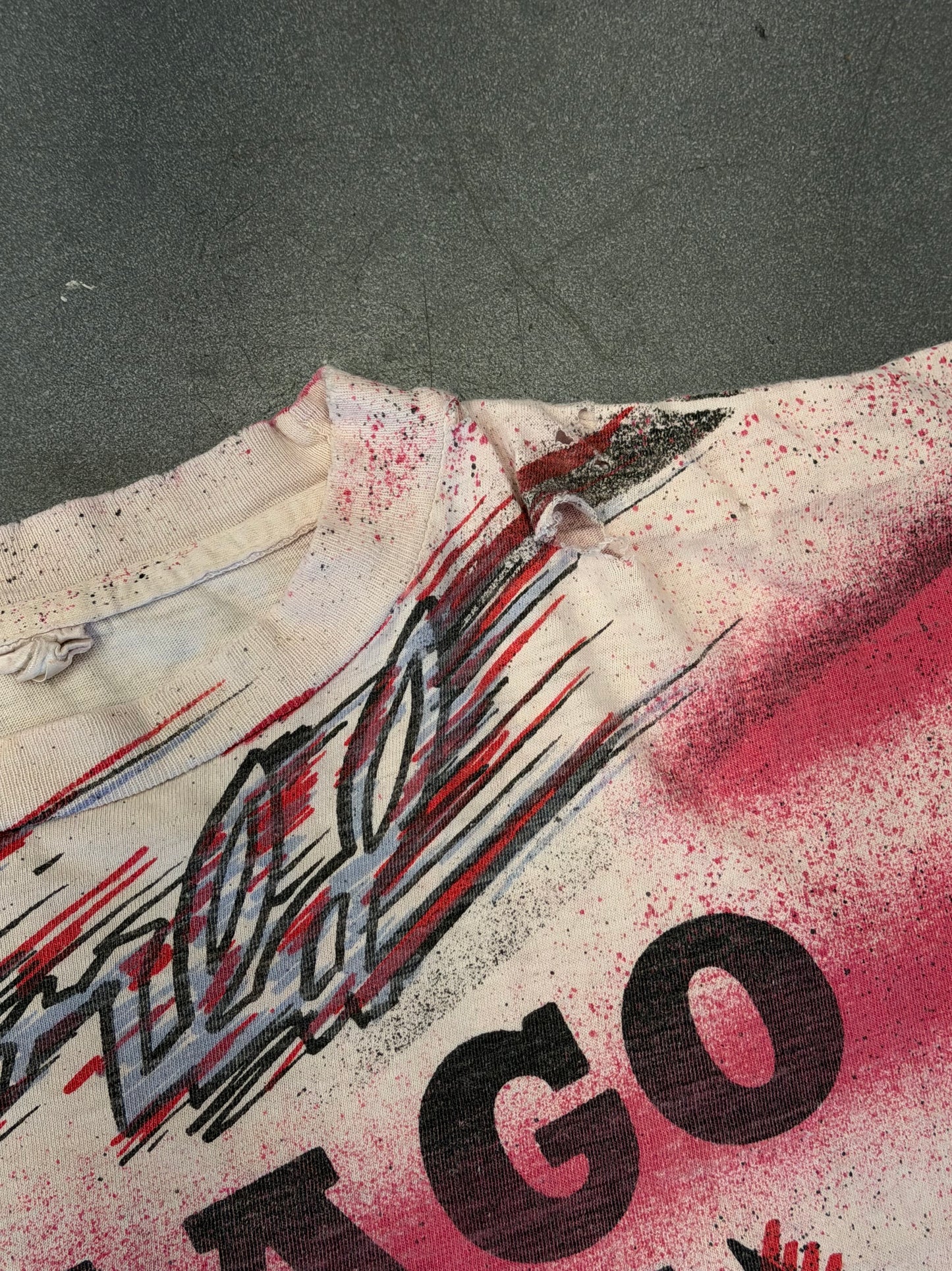 1991 CHICAGO BULLS MAGIC JOHNSON ALL OVER PRINT TEE (RITZ TAG)