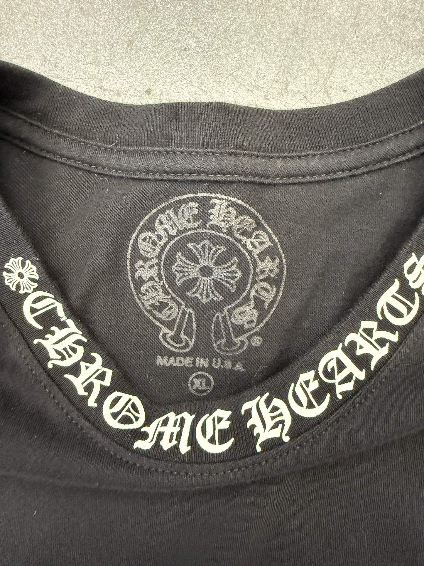 CHROME HEARTS COLLAR PRINT POCKET TEE