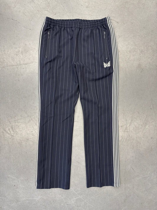 NEEDLES X KITH PINSTRIPE TRACK PANTS - BLUE