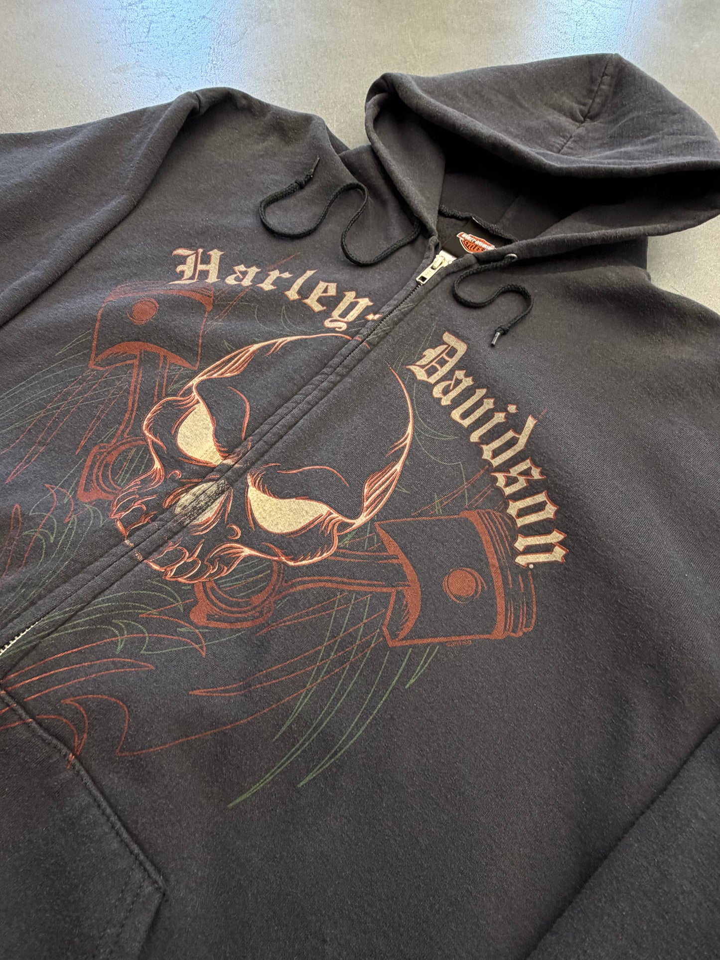 2010 HARLEY-DAVIDSON SAVANNAH, GA SKULL ZIP-UP HOODIE