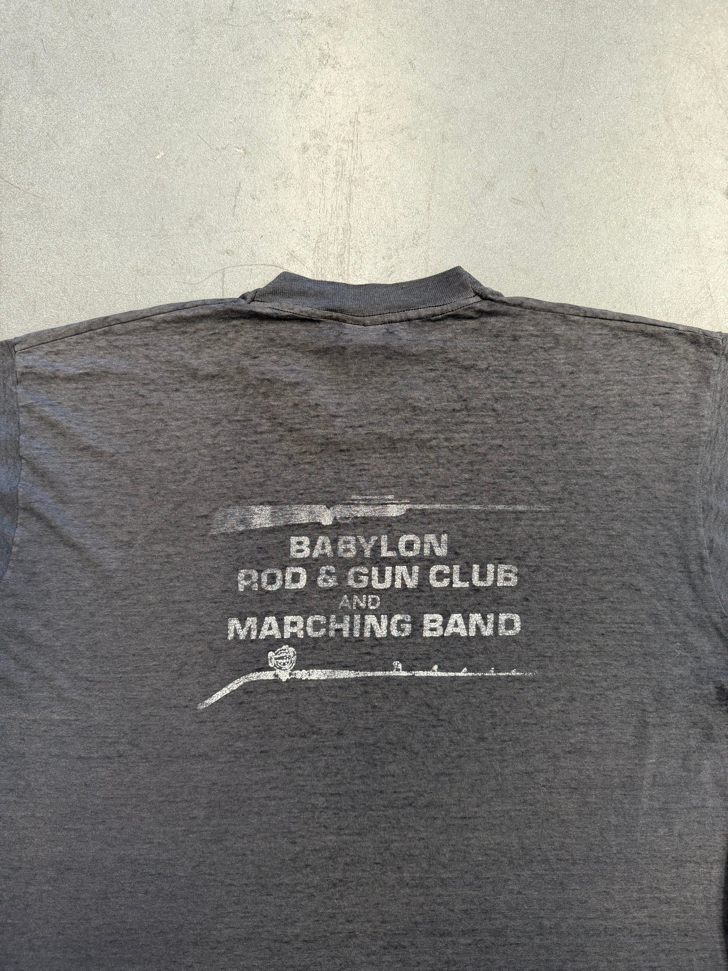 90S BABYLON ROD & GUN CLUB AND MARCHING BAND TEE (SCREEN STARS TAG)