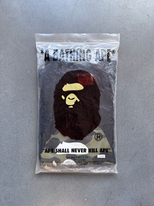 A BATHING APE BAPE BIG HEAD CAMO PRINT TEE