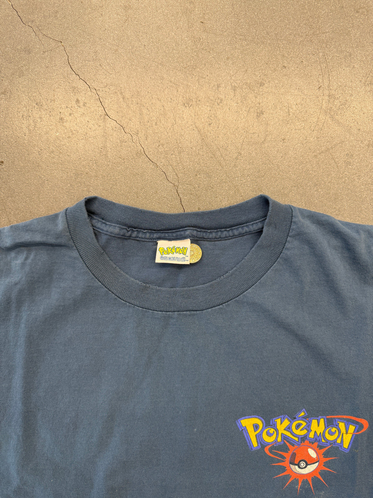 90'S POKEMON ASH & PIKACHU FADED TEE (POKEMON TAG)