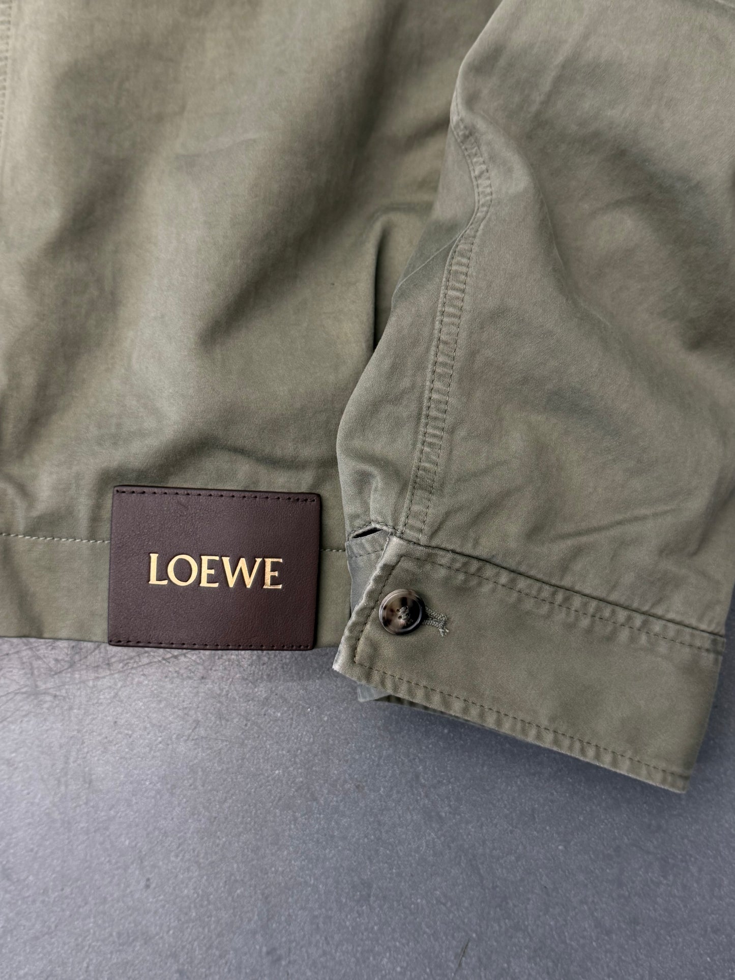 LOEWE BELTED JACKET - KHAKI GREEN