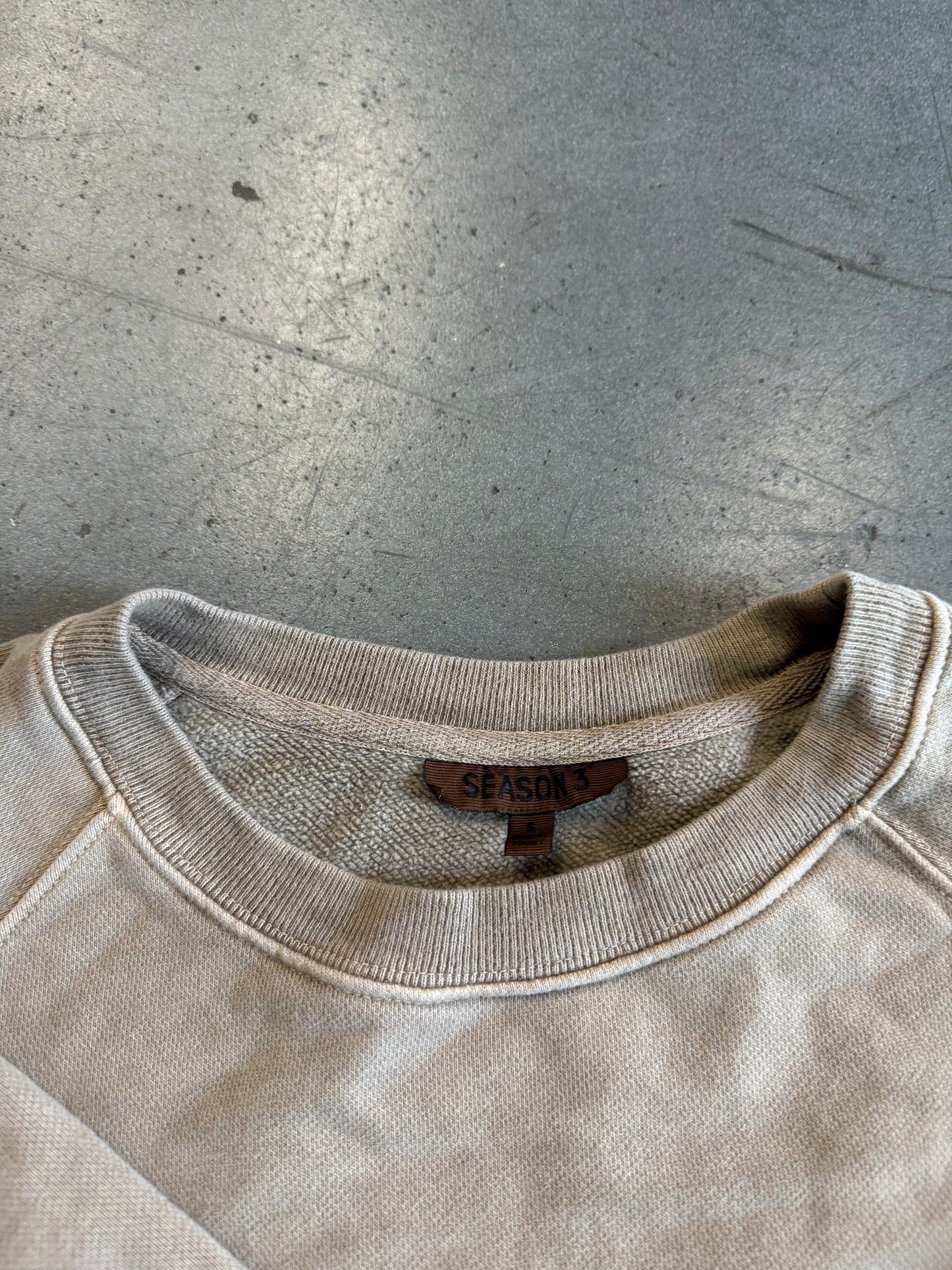 YEEZY SEASON 3 HEAVY KNIT OVERSIZED POCKET TEE - TAN (S)