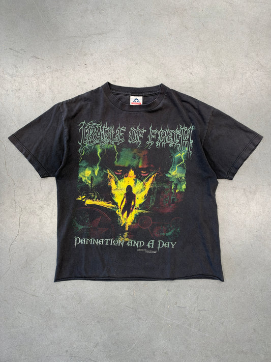 2003 CRADLE OF FILTH DAMNATION AND A DAY "THANK GOD FOR THE SUFFERING" CHOPPED TEE - TRIPLE A TAG)