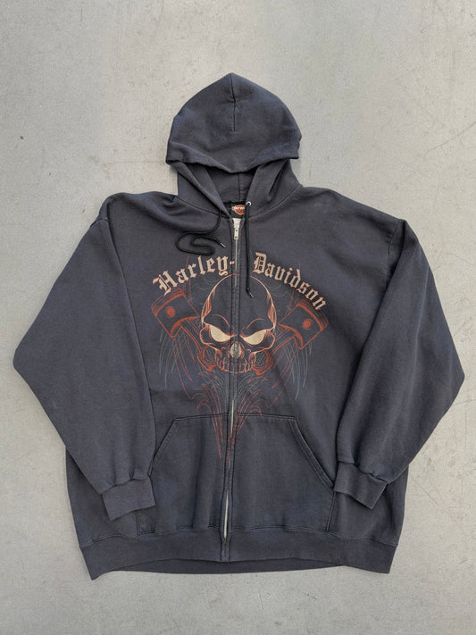 2010 HARLEY-DAVIDSON SAVANNAH, GA SKULL ZIP-UP HOODIE