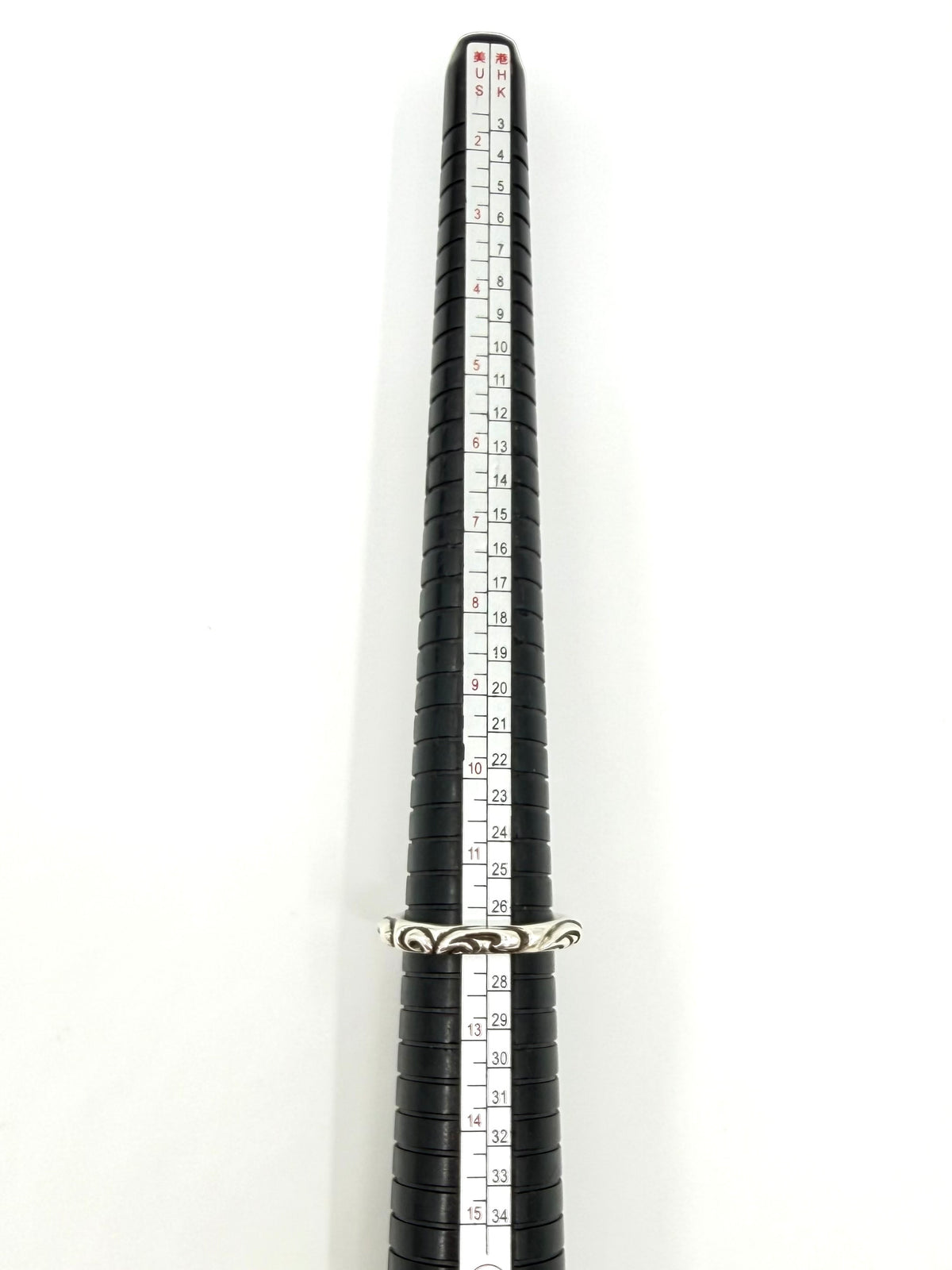 CHROME HEARTS SCROLL BAND SILVER RING