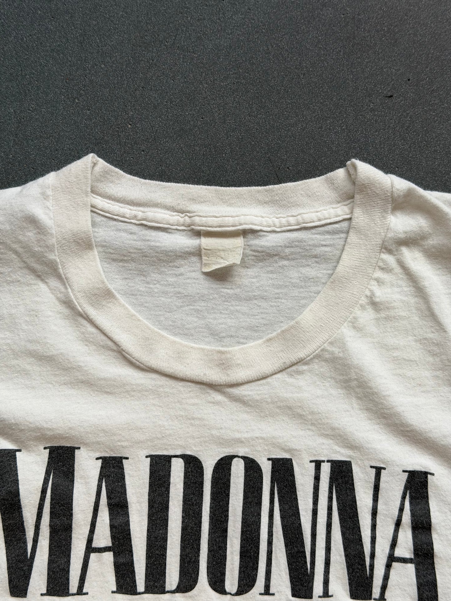 1987 MADONNA WHO'S THAT GIRL WORLD TOUR TEE (SCREEN STARS BEST TAG)